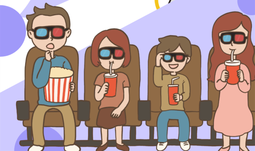 在电影院里看电影时我们既不能大声讲话也不能随处走动,我们在电影院里看到了电影和声音修改病句
